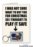 "Old Cunt" - Christmas Card & Keyring Combo
