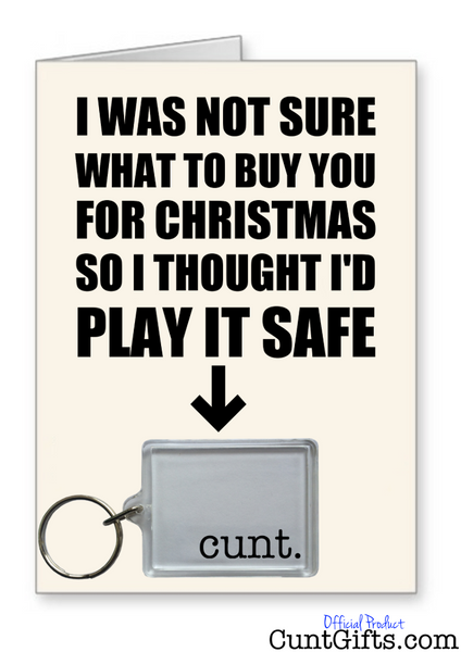 "Cunt" - Christmas Card & Keyring Combo