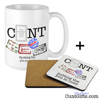 Putting the you in cunt - Mug and Drinks Coaster