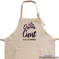 Queen Cunt AKA Anyname - Personalised Apron - Closer