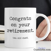 Retirement Old Cunt - Mug with man reading book