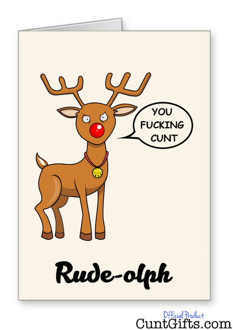 "Rude-Olph" - Christmas Card
