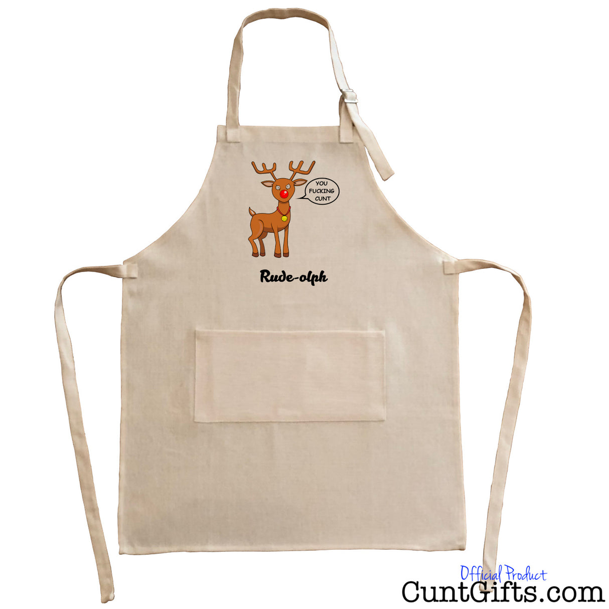 Rude Olph You Fucking Cunt - Apron Close Up
