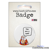 Santa Says You are a Cunt - Badge in Packaging