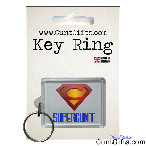 Supercunt - Key Ring in Packaging