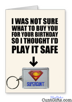 Supercunt - Birthday Card and Key Ring Combo