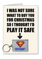 "Supercunt" - Christmas Card & Keyring Combo