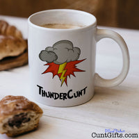 ThunderCunt Mug on Sideboard