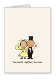 Two Cunts Together Forever - Engagement Wedding Card