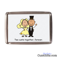 Two Cunts Together Forever on Card - Magnet