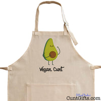 Vegan Cunt - Apron - Avocado - Close up