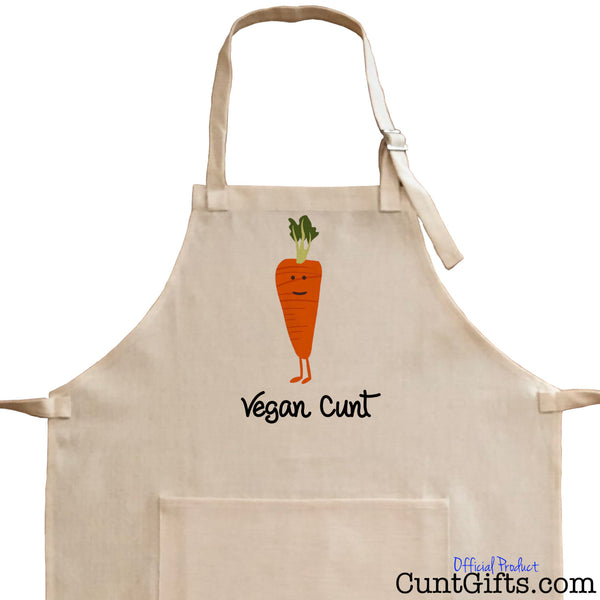 Vegan Cunt - Apron - Carrot - Close up