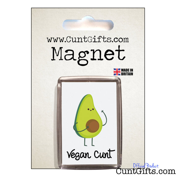 Vegan Cunt - Magnet in Packaging - Avocado