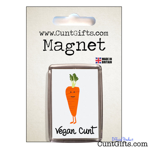 Vegan Cunt - Magnet in Packaging - Carrot
