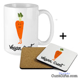 Vegan Cunt - Mug and Coaster - Carrot