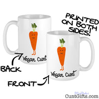 Vegan Cunt Carrot - Mug showing both sides
