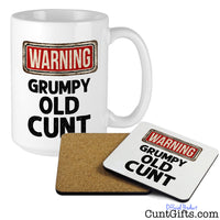 Warning - Grumpy Old Cunt - Mug and Coaster