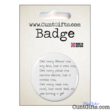 Wow! you can read cunt - Badge in Packaging
