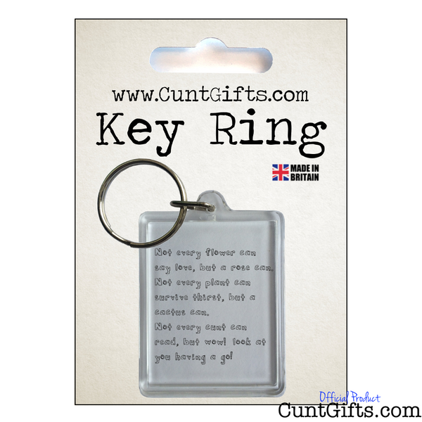 Wow Cunt - Key Ring in Packaging