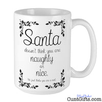 You are not naughty or nice you're a cunt - Christmas Mug