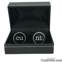 cu nt - Black Cufflinks Boxed Front