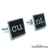 cu nt - Black Cufflinks Square unboxed Angle