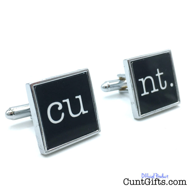 cu nt - Black Cufflinks Square unboxed Angle