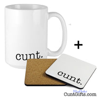 cunt - Mug and Drinks Coaster