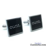 Cunt Cufflinks - Black Square cunt