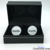cunt. - Cufflinks in White - Boxed